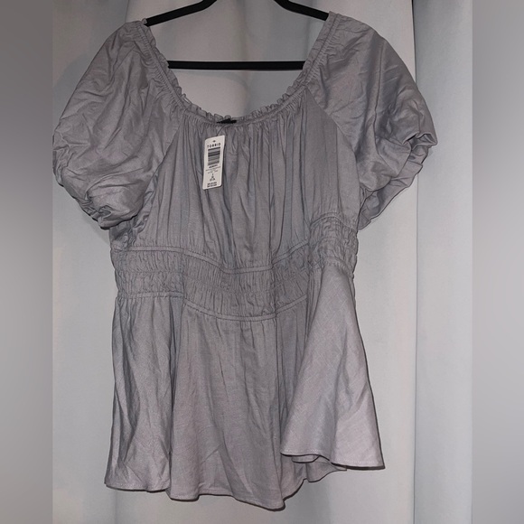 NWT middle smocked grey shirt - Picture 3 of 3